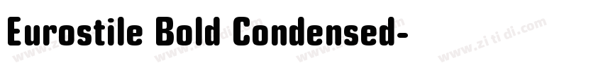 Eurostile Bold Condensed字体转换